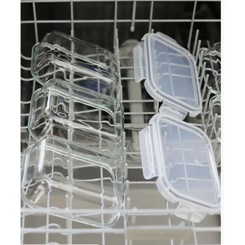 Sedona Kitchen 16-Pc Glass Storage Set – Cream Lids, BPA-Free, Food Containers